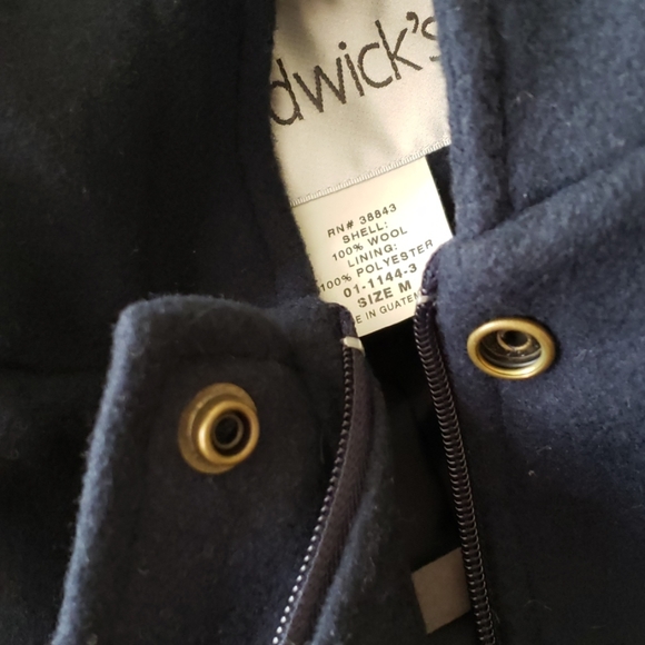 Chadwick' Long Sleeve Navy Blue Hooded Jacket SZ M - Picture 7 of 7